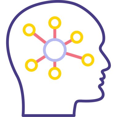 Baş simge vektör çizim