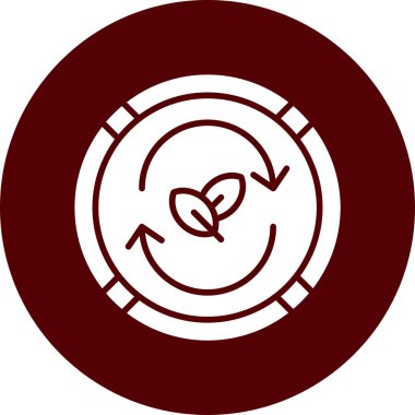 Bir bitki simgesinin vektör illüstrasyonu