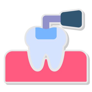 Diş. Web simgesi vektör illüstrasyonu