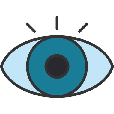 Göz simgesi, vektör illüstrasyonu