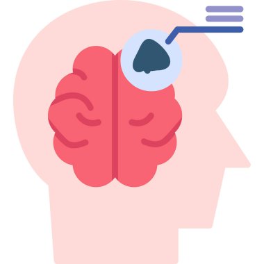 Beyin simgesi vektörlü beyin