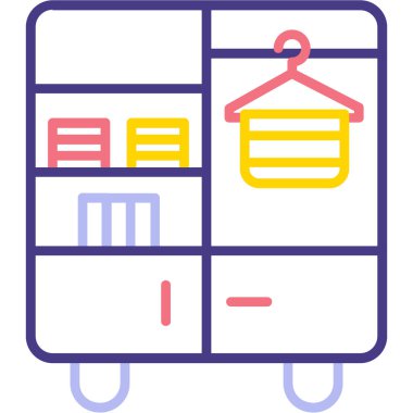 Depo. Web simgesi basit illüstrasyon