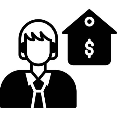 Dolar simgesine sahip iş adamı