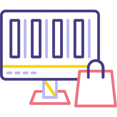 Alışveriş. Web simgesi basit illüstrasyon