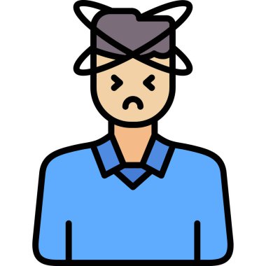 Hüzünlü insan simgesi - taslak biçimi