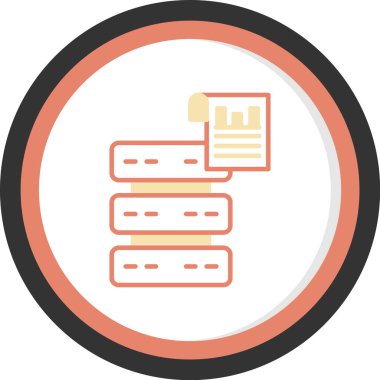 veritabanı düz vektör simgesi