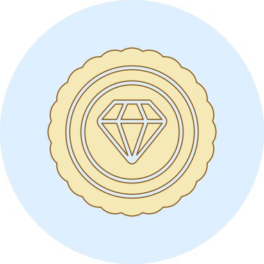 Elmas simgesinin vektör illüstrasyonu