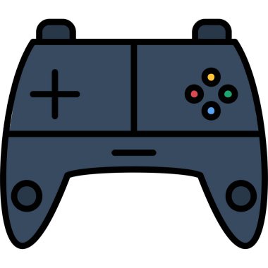 Oyun denetleyici renk simgesi vektörü. Oyun denetleyici simgesi. izole edilmiş sembol çizimi