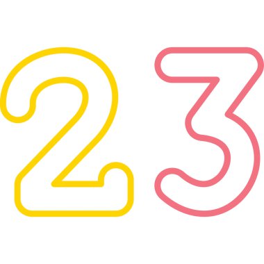 Numaralar 2323 vektör illüstrasyonu