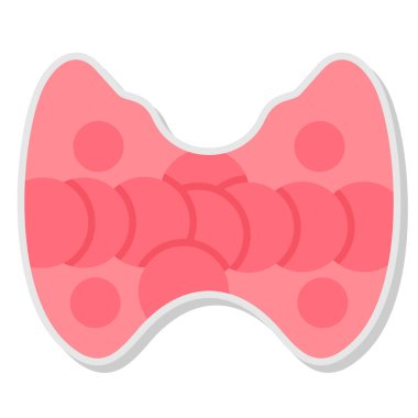 Kırmızı-pembe renkli vektör çiziminin izole edilmiş çizgi film simgesi