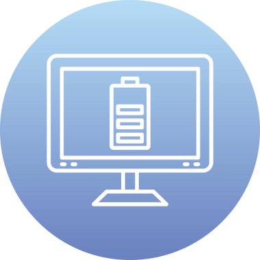 Bilgisayar simgesinin vektör illüstrasyonu