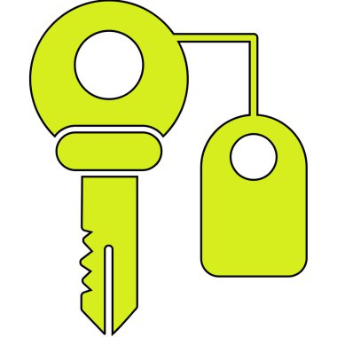 anahtar simgesi renk dış hat vektörü