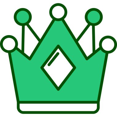 Taç simgesi, vektör illüstrasyonu