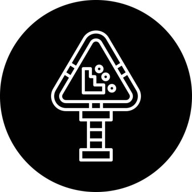 Bir yol simgesinin vektör illüstrasyonu