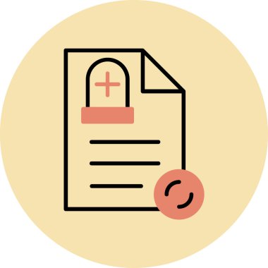 Belge. Web simgesi basit illüstrasyon