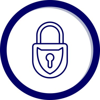 Asma kilit simgesinin vektör illüstrasyonu