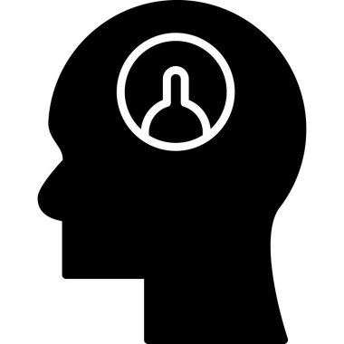 Aklı olan beyin, vektör simgesi