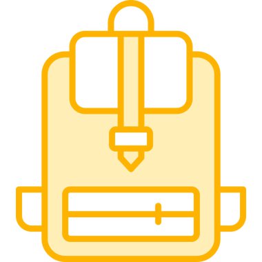 Sırt çantası. Web simgesi basit illüstrasyon