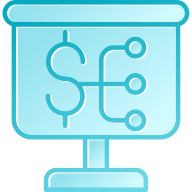 Dolar işareti. Web simgesi basit illüstrasyon