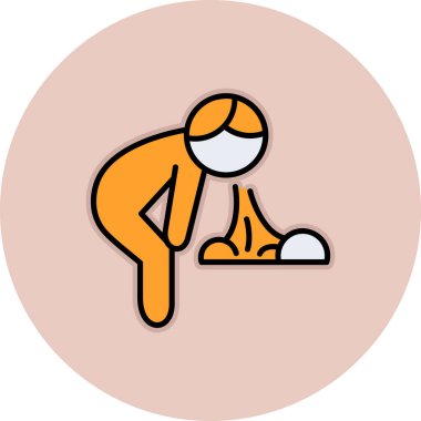 Yoga yapan adamın simgesi