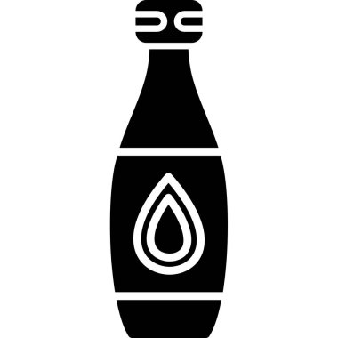 Su şişesi ikonu. vektör illüstrasyonu