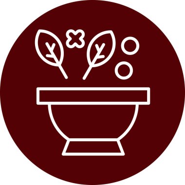 Bir çiçek simgesinin vektör illüstrasyonu