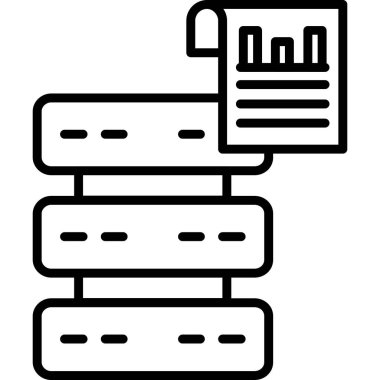 veritabanı. Web simgesi basit illüstrasyon