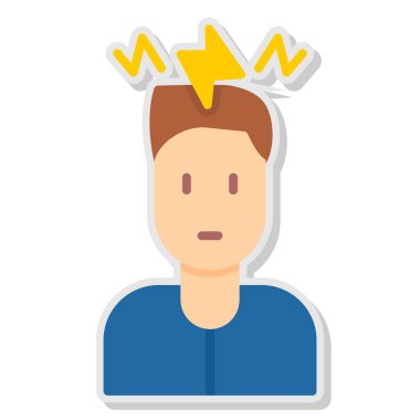 Taç ikonlu erkek başı. vektör illüstrasyonu