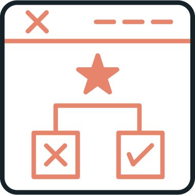 Kontrol listesi. Web simgesi basit illüstrasyon