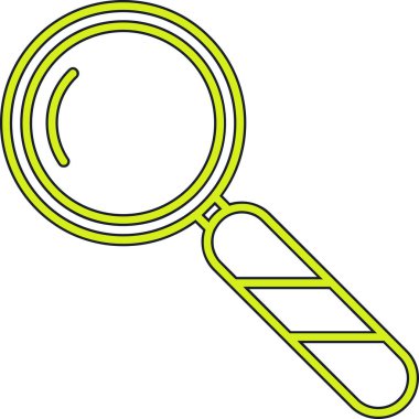 Büyüteç simgesi. Web için arama vektör simgelerinin karikatür çizimi