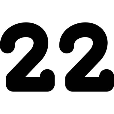 23 numaralı siyah simge tasarımı. vektör illüstrasyonu.