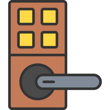 Kilit anahtarı. Basit resimleme