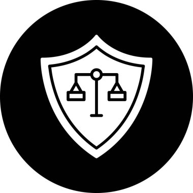 Moda tarzında tecrit edilmiş adalet simgesi