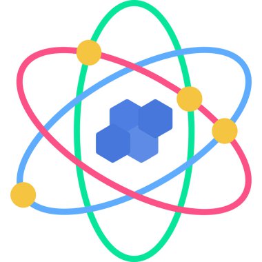Molekül. Web simgesi basit illüstrasyon
