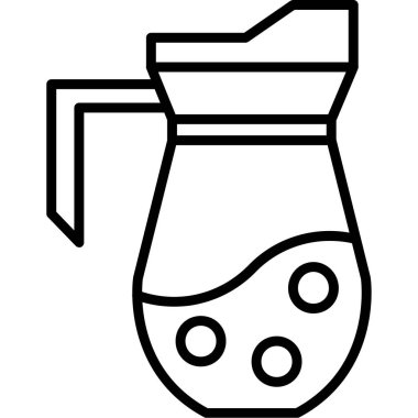 Kahve fincanı ana hatlı içecek ikonu