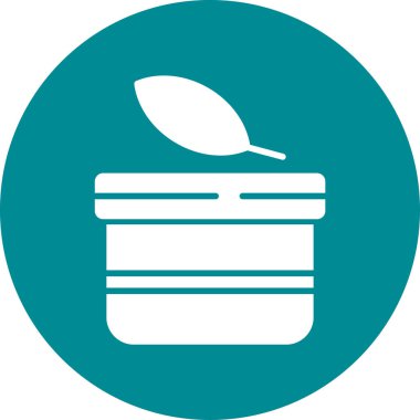 Saksıda bitki var. Web simgesi basit illüstrasyon