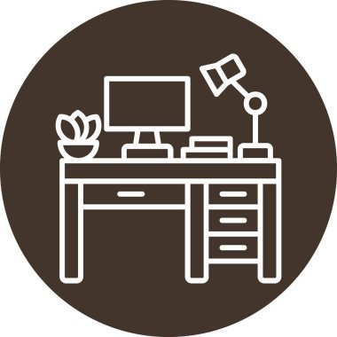 Dizüstü bilgisayarı simgesi olan bir tablonun vektör çizimi