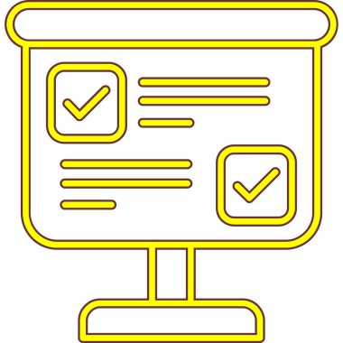 Kontrol listesi. Web simgesi basit illüstrasyon