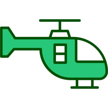 Helikopter simgesi vektör illüstrasyonu