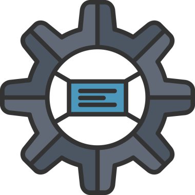 dişli ayarları ayarları simgesi doldurulmuş dış hat biçimi