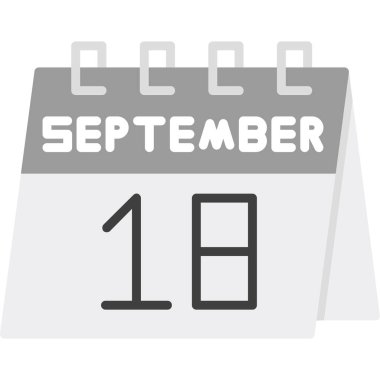 Eylül 20 - gün simge vektör illüstrasyonu