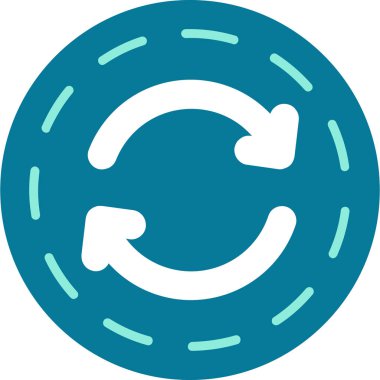 Mavi ve beyaz bir ikonun vektör illüstrasyonu