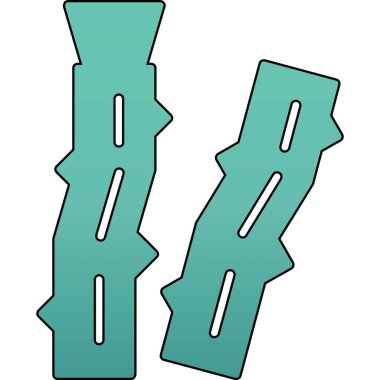 karikatür karalama harfi v beyaz arkaplanda izole