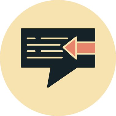 ileti ikonu vektör illüstrasyonu