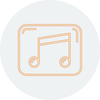 Müzik çalar. Basit vektör illüstrasyonu