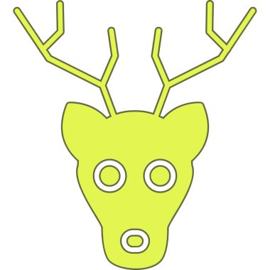 Ren geyiği ikonu vektör çizimi