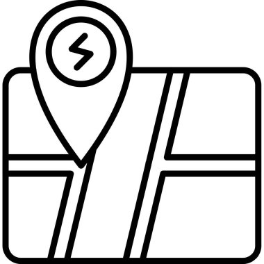 Konumu harita simgesi. Vektör çizim