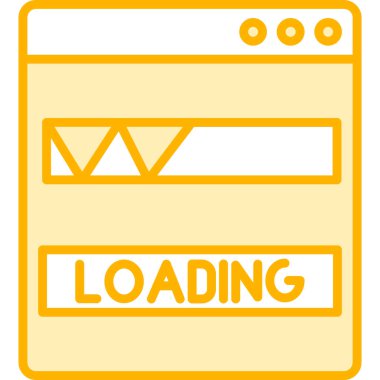 Web tarayıcı simge yükleme, vektör illüstrasyonu