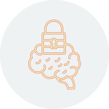 Beyin ikonu. vektör tasarımı.