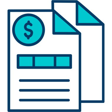 Fatura. Web simgesi basit illüstrasyon